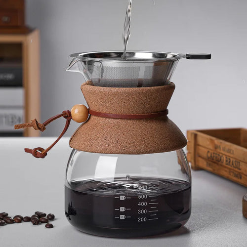 Drip Glass Coffee Maker Pour Over Coffee Sharing Pot With high borosilicate glass
